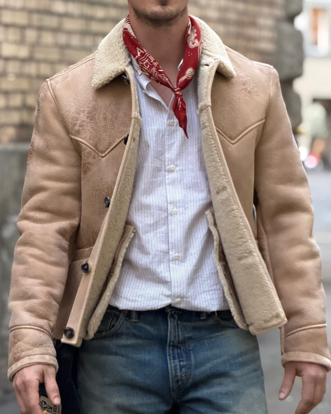 Lammfell Lederjacke