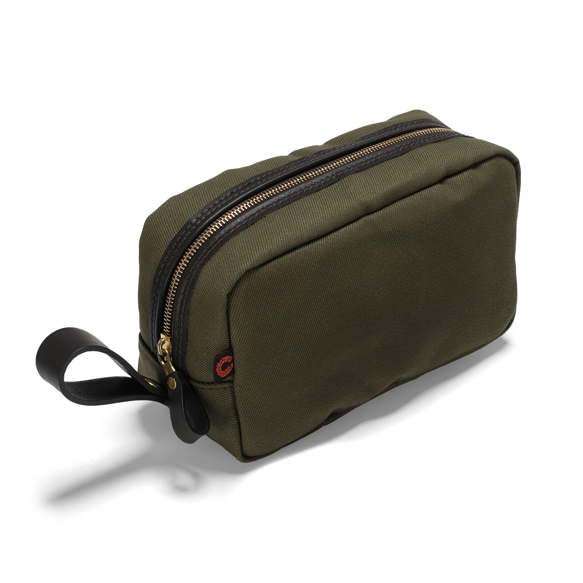 British Twill Wash Bag Olive