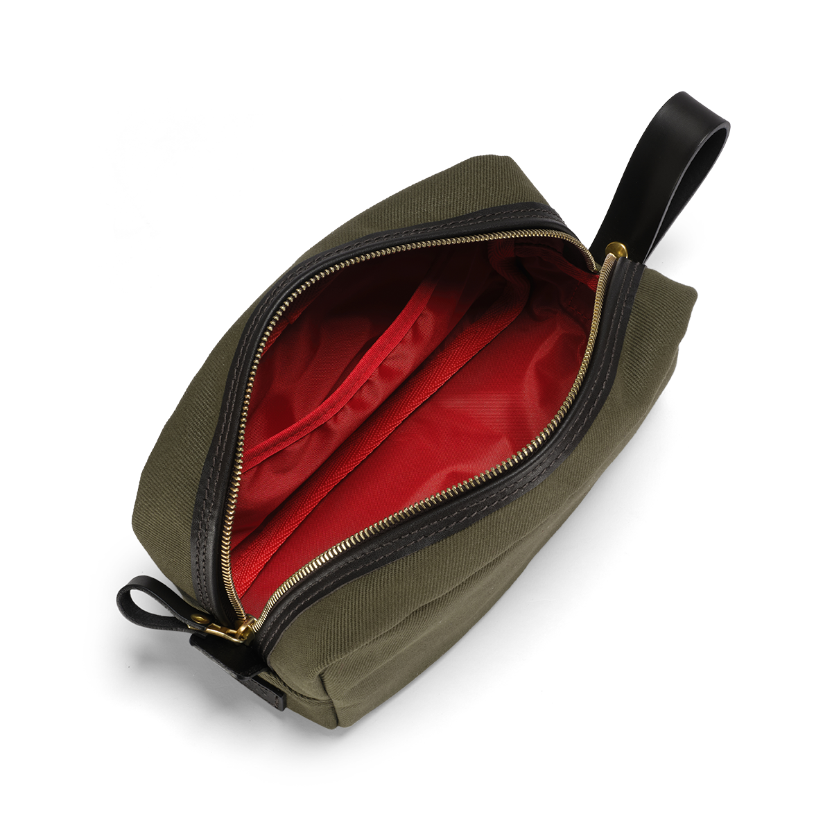 British Twill Wash Bag Olive