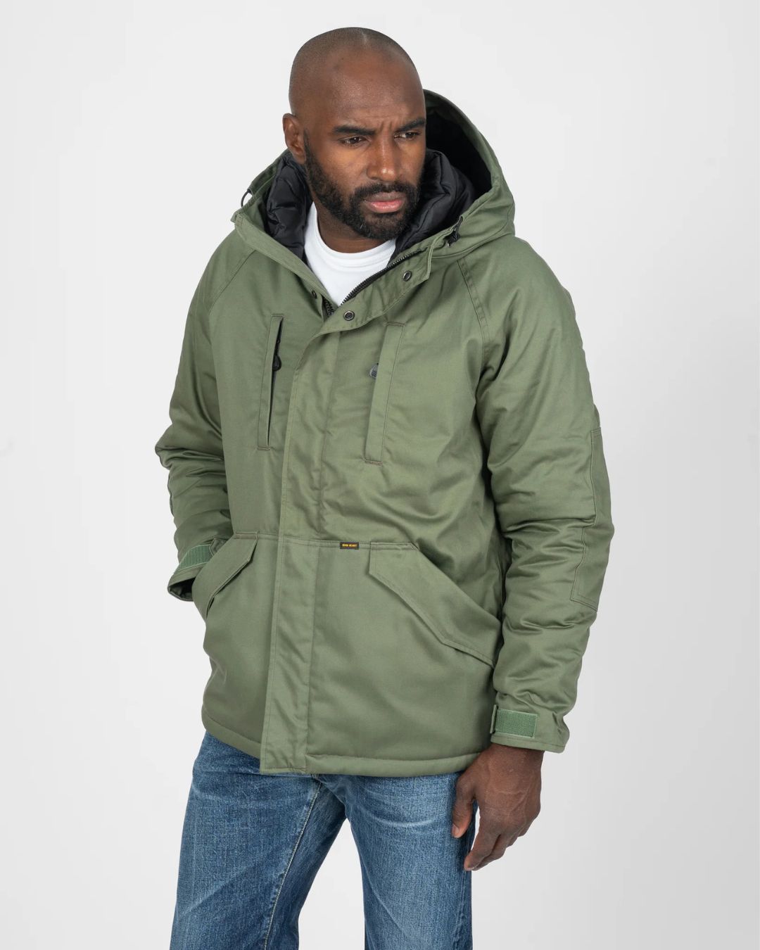 8oz Sateen/Primaloft® Winter Parka Jacket - IHJ-154-OLIVE