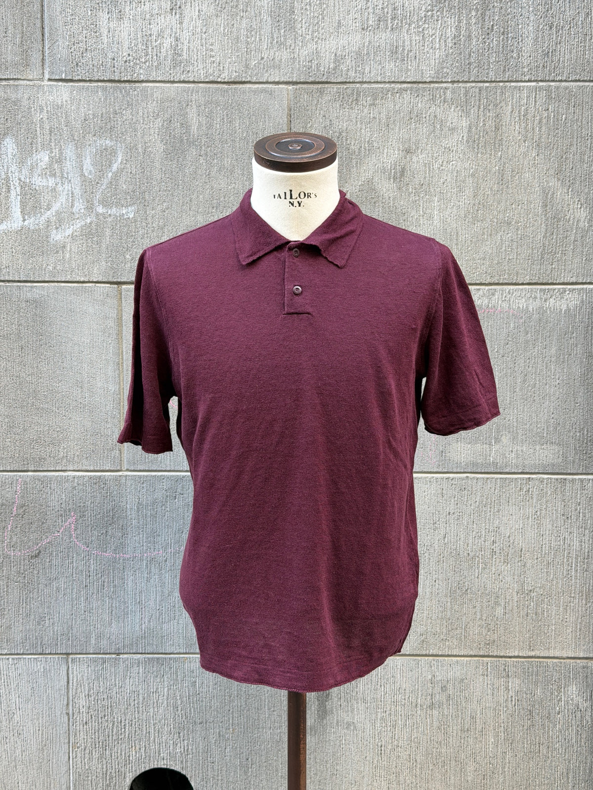 PL10 2Button Polo S/S - Bordeaux