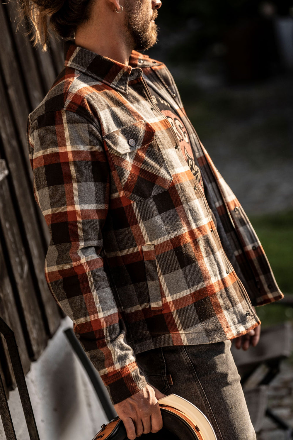 Memphis Ridershirt - Red/ Grey