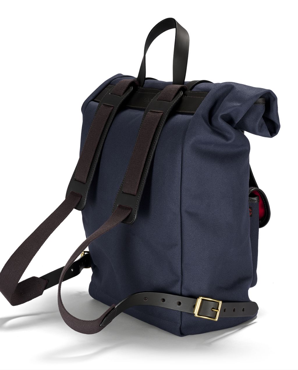 British Twill Roll Top Backpack - Navy Blue