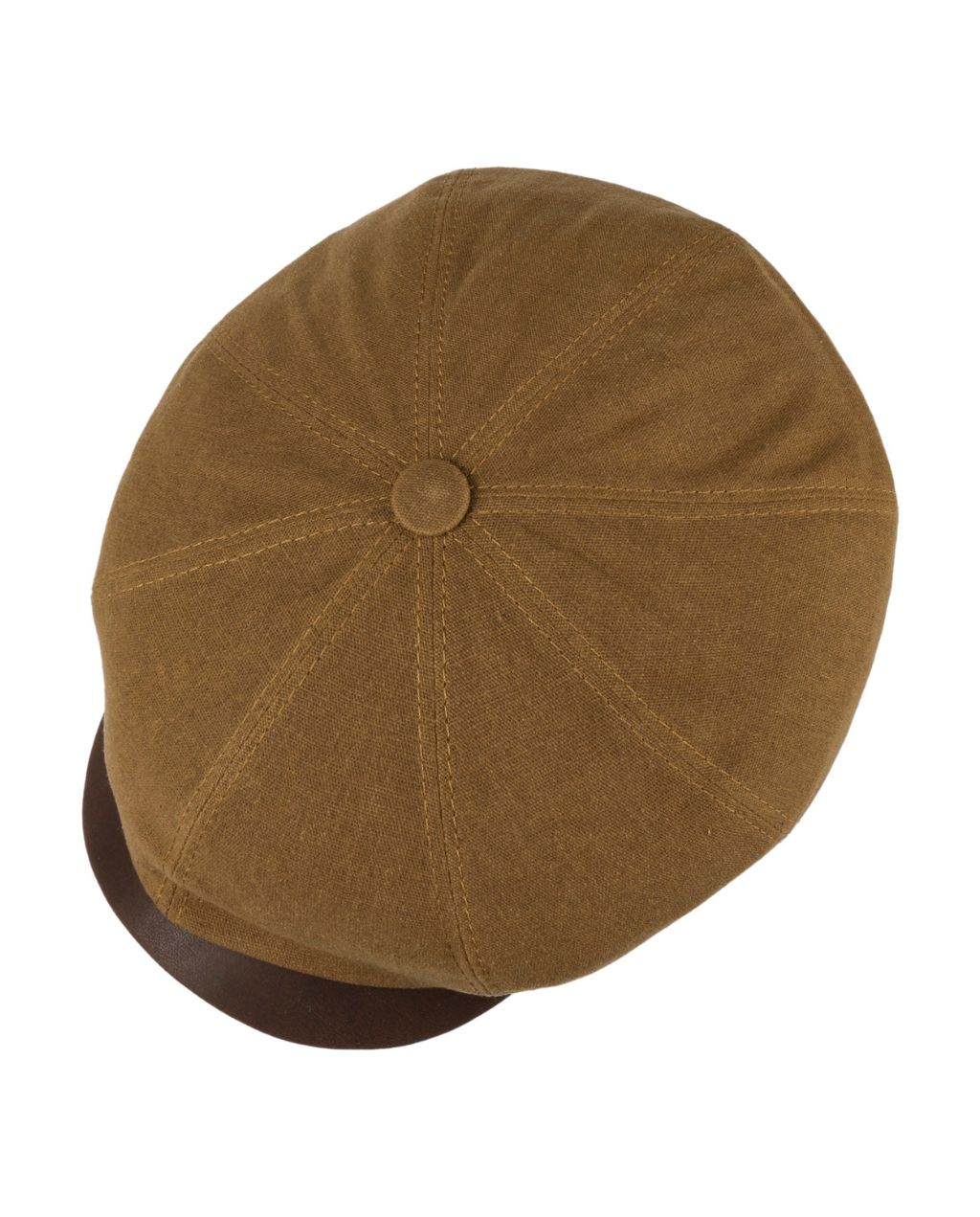 Hatteras Waxed Contrast Flatcap - Brown