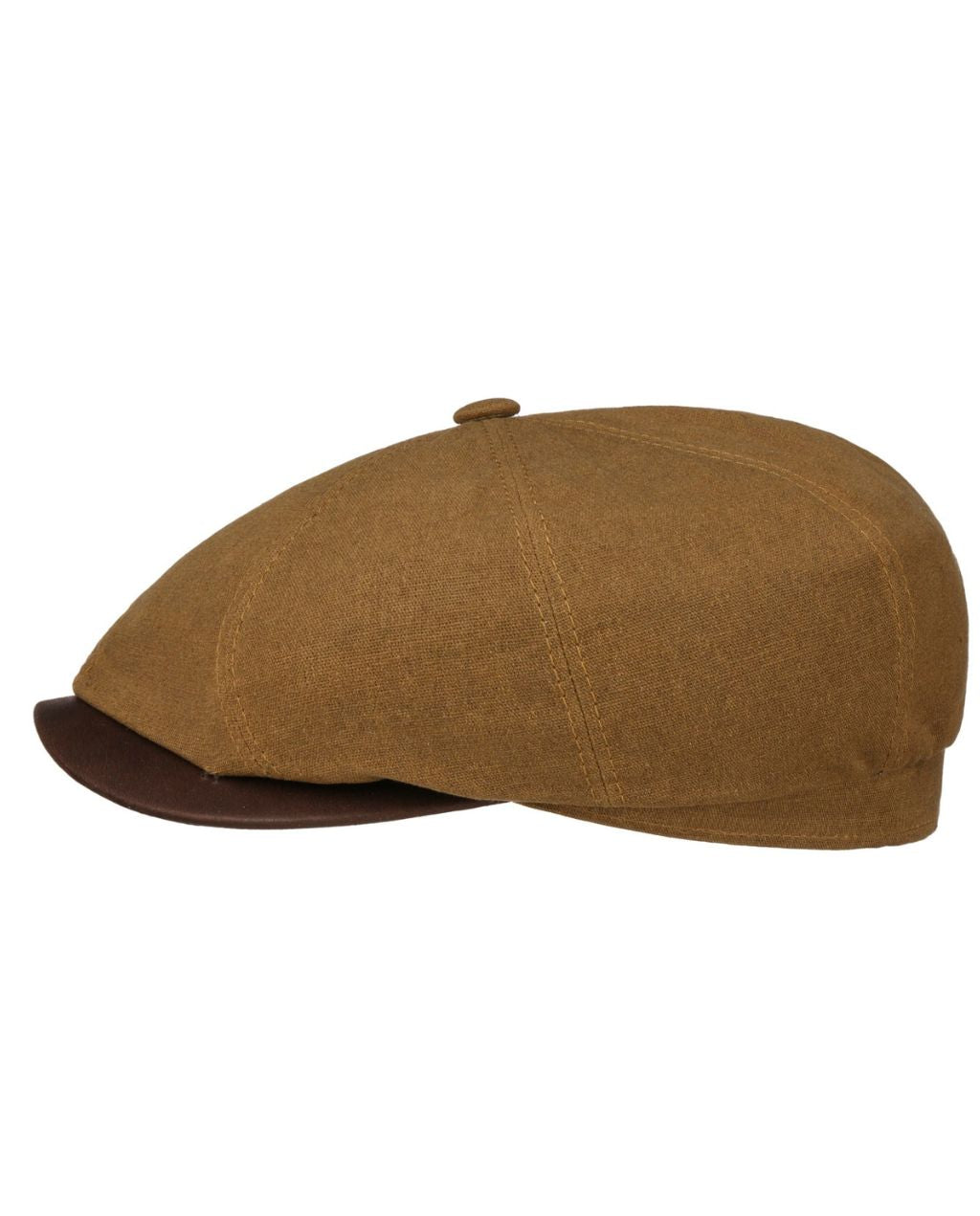 Hatteras Waxed Contrast Flatcap - Brown