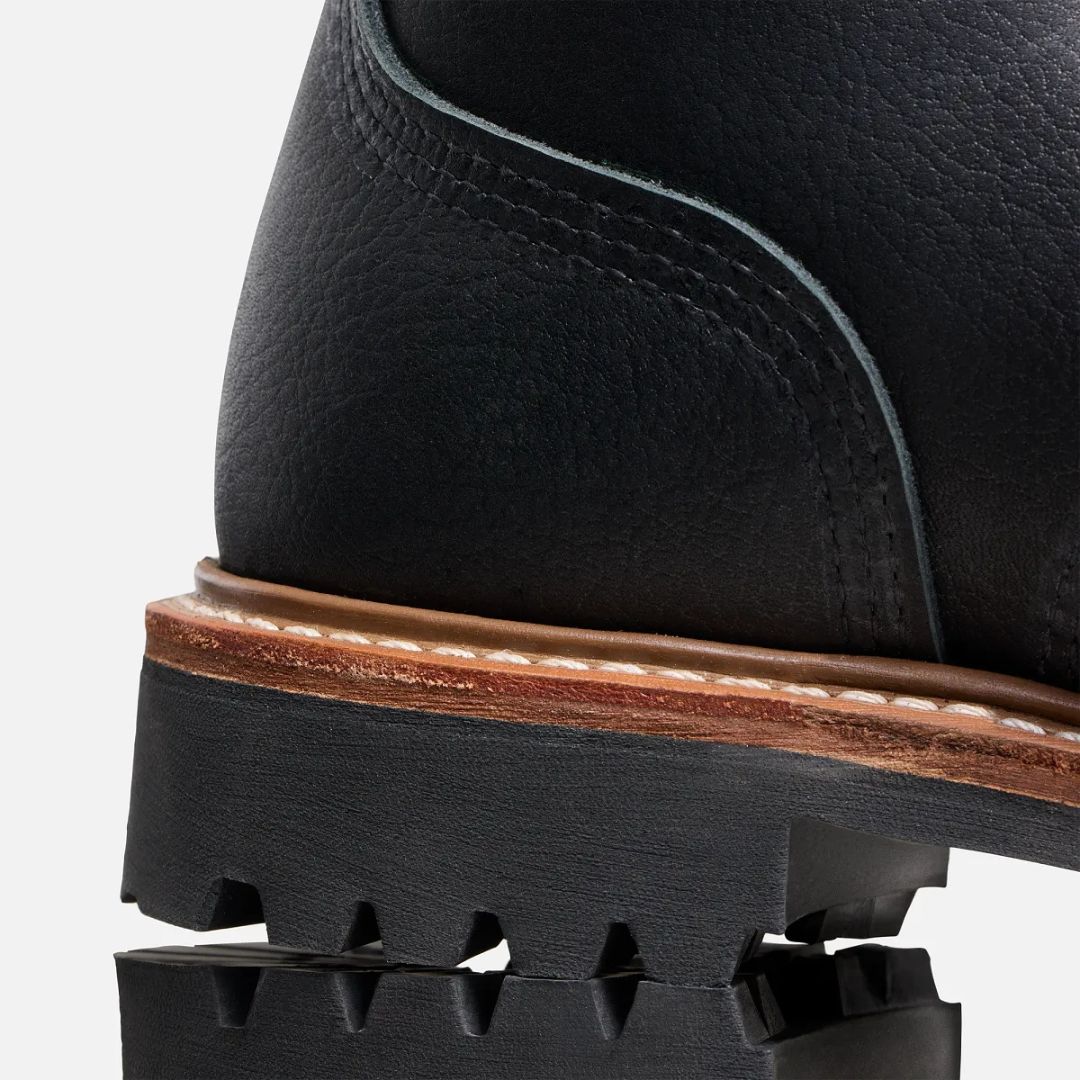 Men's Logger in Black Oil Slick Leather - 4501