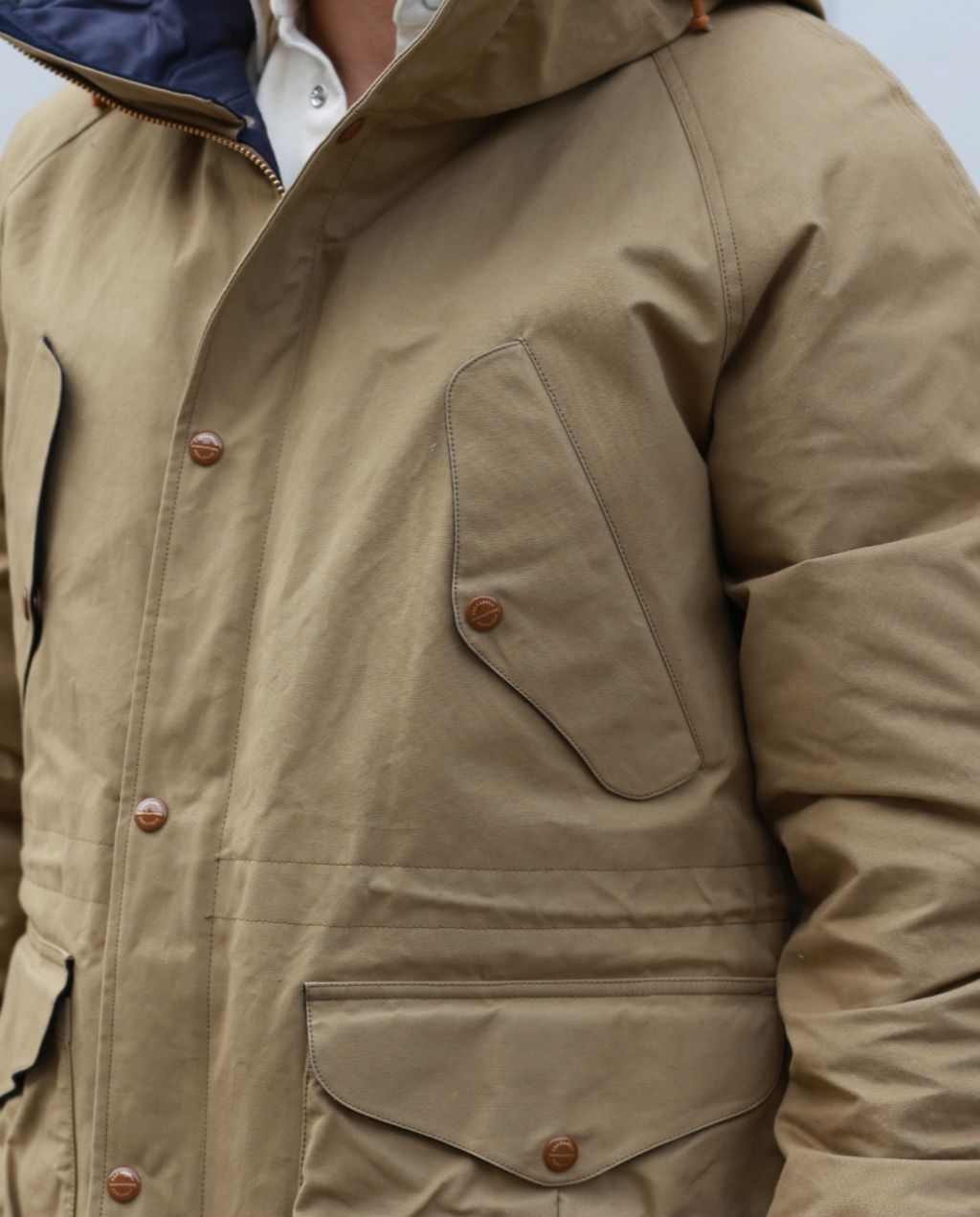 FISHERMAN DOWN PARKA dark tan