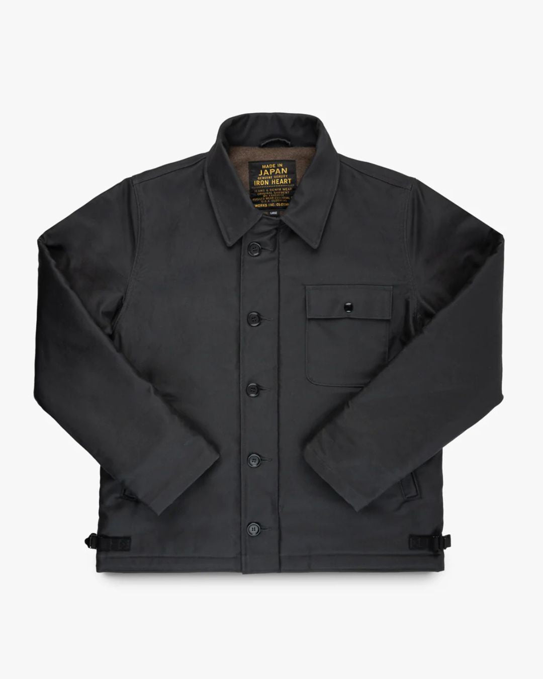 Oiled Whipcord A2 Deck Jacket - IHM-45-BLK