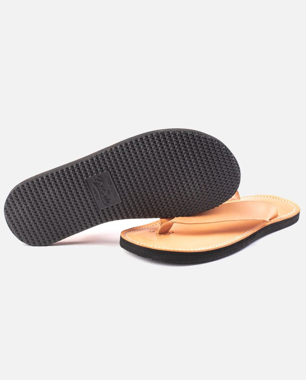 O.G.L OBBI GOOD LABEL X Dr. Sole Leather Thong Sandals - Natural