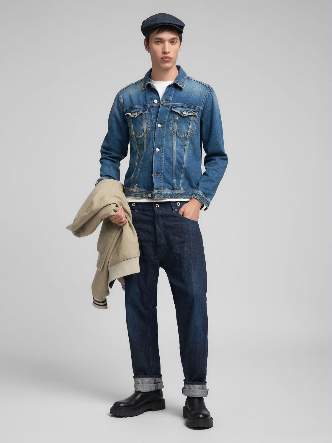 Jeans Jacke Used Look