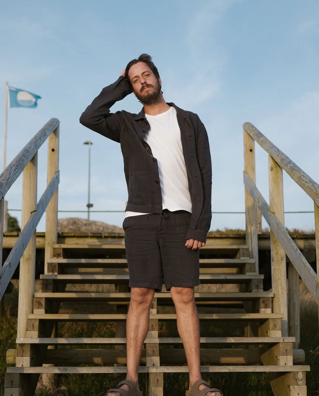 Overshirt Leinen Ilha Navy