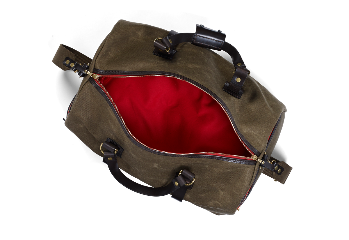 Duffle Vintage Canvas Holdall Large  - Olive