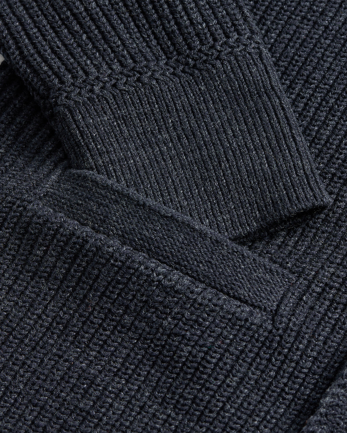 Shawl Card Long Sleeve Cardigan Navy