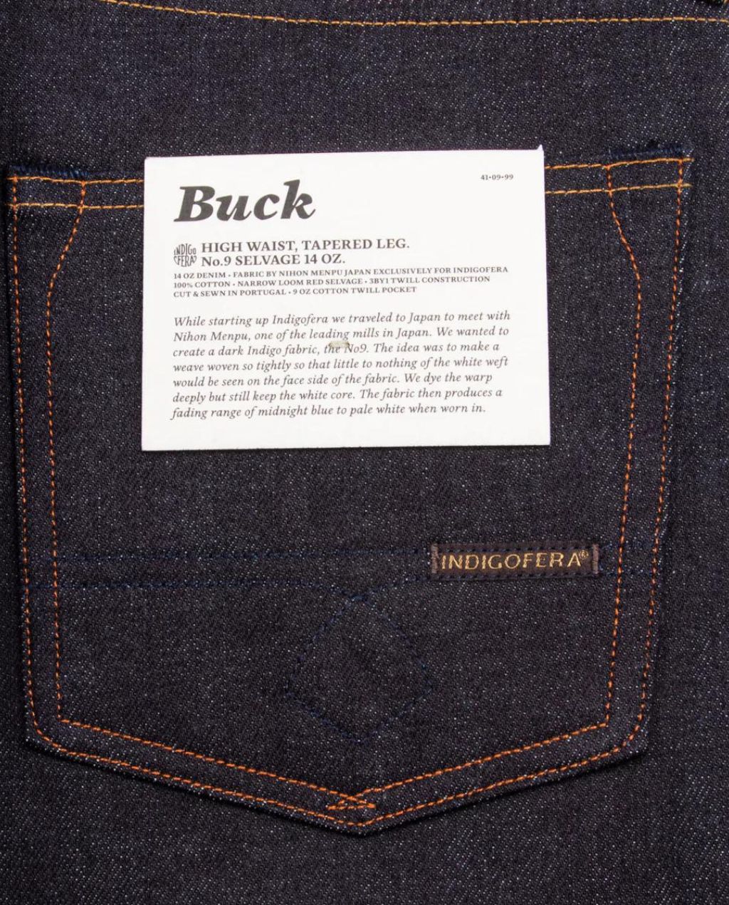 BUCK TAPERED FIT - 14OZ INDIGO NO 9 SELVEDGE