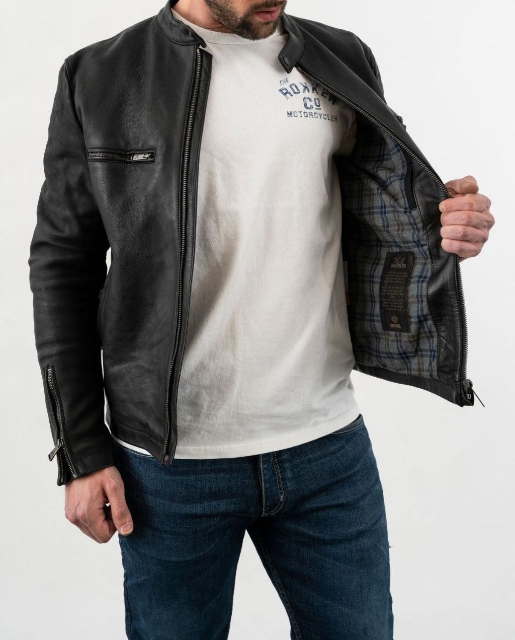 COMMANDER LEATHER JACKET BLK