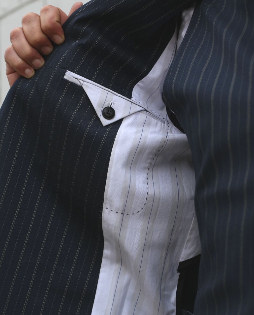 CESARE LUCA BLAZER navy pin